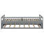 Lit de jour extensible avec couchette, lit de jour en bois avec couchette, gris
