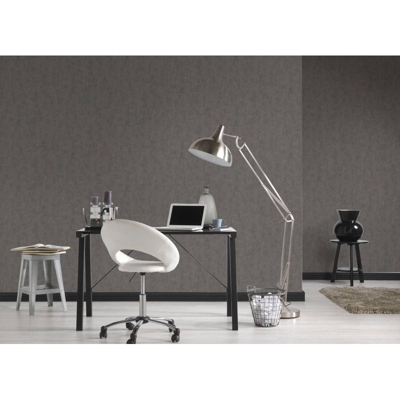 Rouleau de papier peint texturé L 33 pi x l 21 po, Gris noir