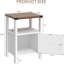 Table de chevet moderne avec porte de grange et tablette ouverte