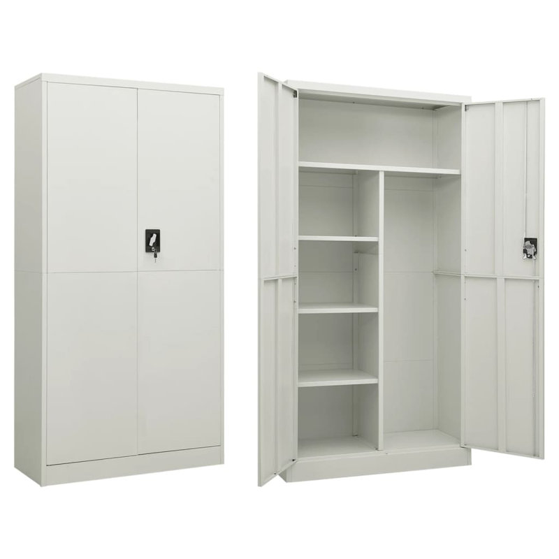 Locker Cabinet 90x40x180 cm Steel, Light Grey
