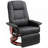 Comfortable Swivel Recliner With Padded Armrest And Extendable Footrest-1558590898