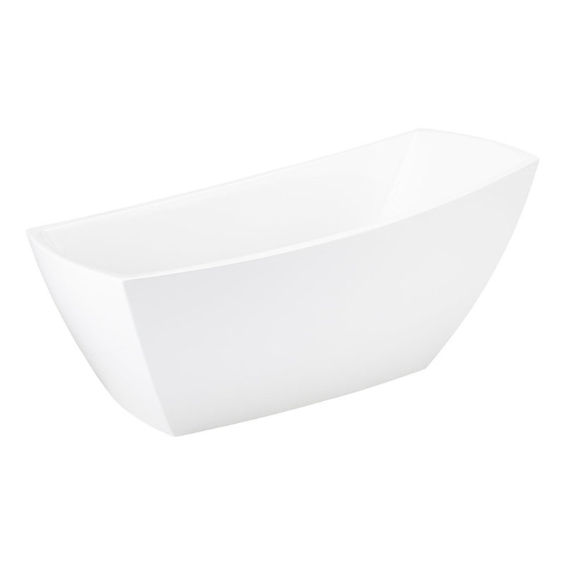 Glendora 67" Freestanding Soaking Acrylic Bathtub