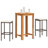 Wildon Home® 3 Piece Patio Bar Set Solid Wood Acacia And Poly Rattan-1041657915-1041657914