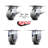 4 Piece Thermoplastic Rubber Caster Set