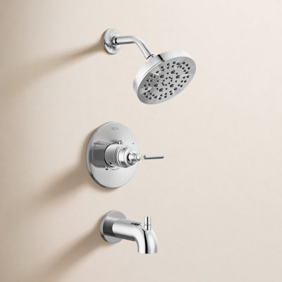 Saylor 14 Series Bathtub and Shower Faucet Set, Chrome Shower Head and Handle Set, Valve Trim Kit, Chrome (Valve Not Included)