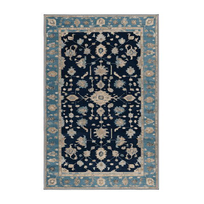 Machine Washable Overdyed Gray Area Rug
