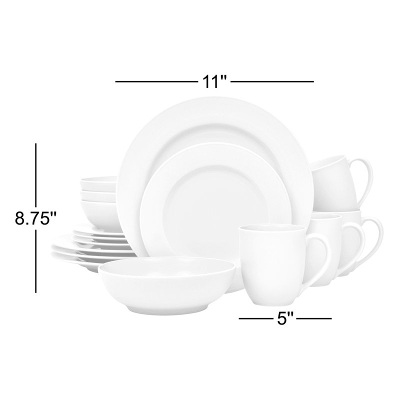 Noritake Colorwave 16-Piece Rim Dinnerware Set, Service for 4, Slate