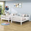 Lit superposé double, lit superposé en bois avec rangement et garde-corps-1477049019