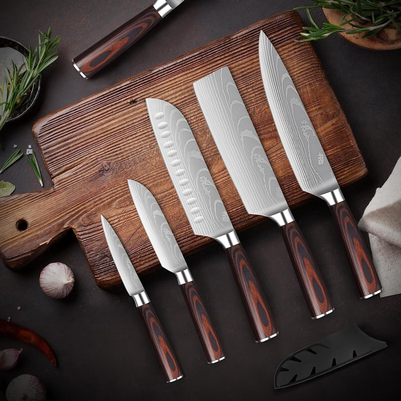 wuyi 5 Piece Stainless Steel Assorted Knife Set