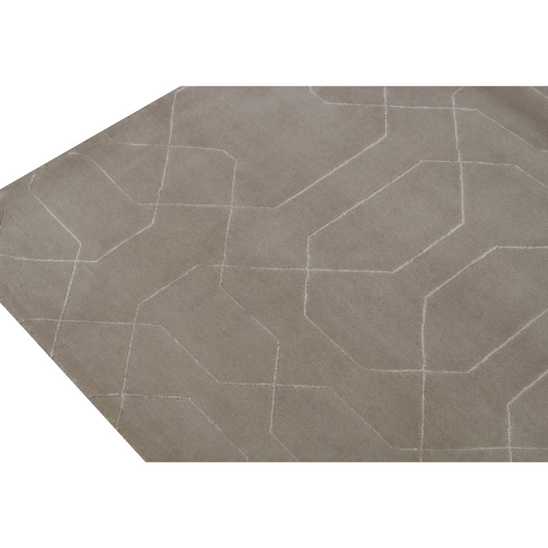 Hand Knotted Area Rug in Olive