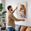 Fox in Profile Boho 1 Piece Wrapped Canvas Wall Art-793056778-793056791