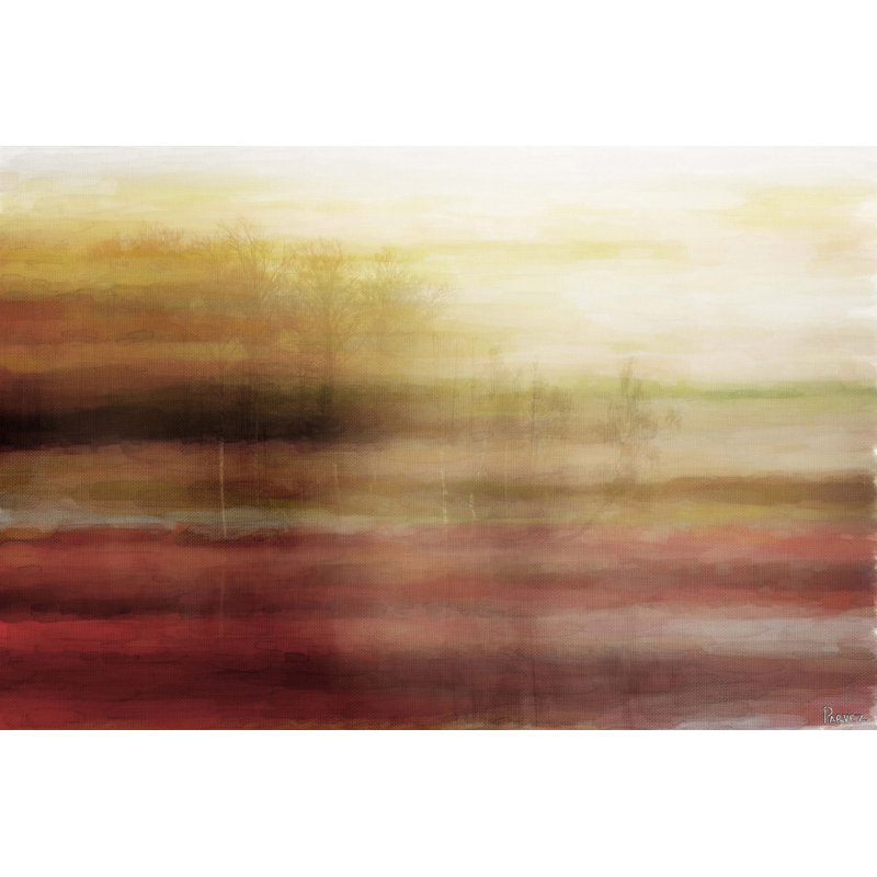 «Misty Morning» par Parvez Taj - peinture sur toile tendue, H 8 po x l 12 po x P 1,5 po