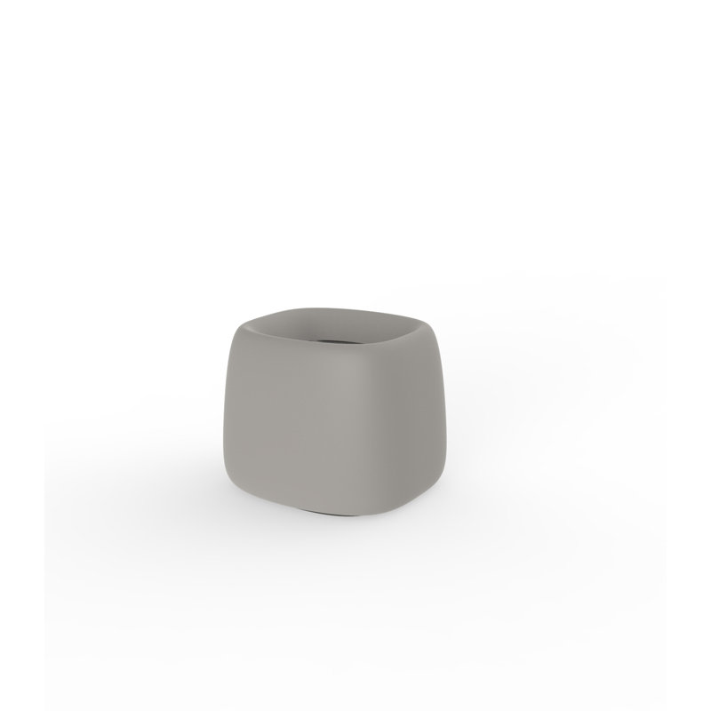 Organic Resin Pot Planter, 23.25" H x 28.75" W x 26" D, Taupe