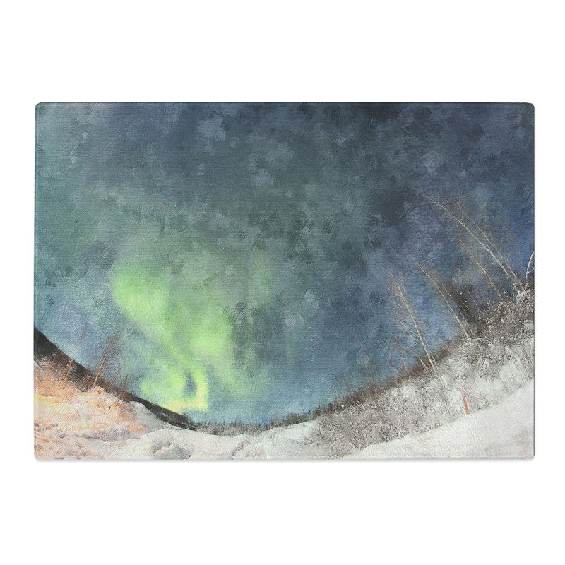 The Northern Lights Chopping Board, 0.4cm H x 28.5cm W x 39cm L