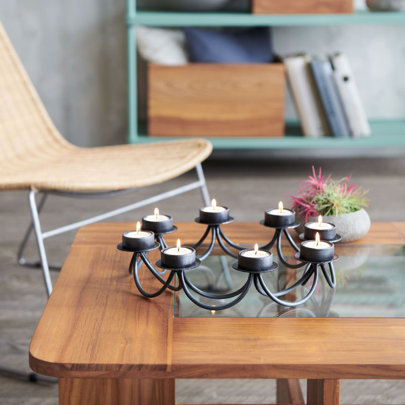 Jasper 2.8'' H Metal Tabletop Tealight Holder