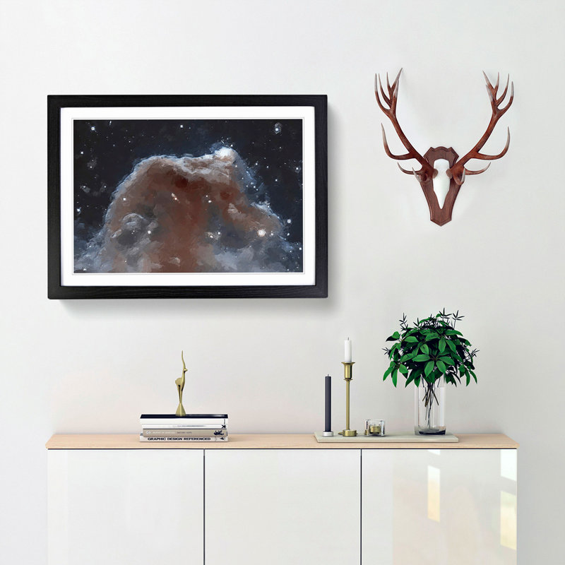 Out of Space Vol.21 in Abstract - Picture Frame Graphic Art Print, 62cm H x 87cm W x 2cm D, Black Framed