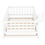 Lit simple pour lit en pin, avec clôture, porte et lattes amovibles, structure en bois de pin blanc-485447982-485448400