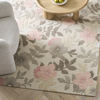 Tapis d'intérieur en laine touffeté à la main Jardin
