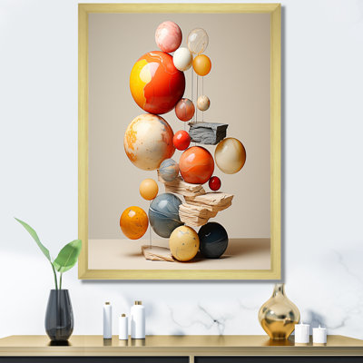 Pyramide de marbre géométrique abstraite I - Art mural abstrait