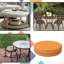 Decorative Indoor Outdoor Waterproof Round Cushion Cover, Patio Bar Stool UV Resistant Seat Cover-1084160626