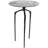 Cole And Grey Aluminum Metal Geometric Slim Textured Gray Side End Accent Table-2121268690-2121268691
