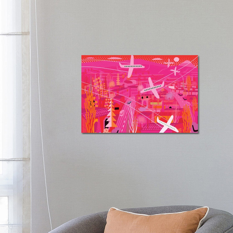 Fire In Los Angeles by Charles Harker - Wrapped Canvas Print, 66.04 cm H x 45.72 cm W x 3.175 cm D