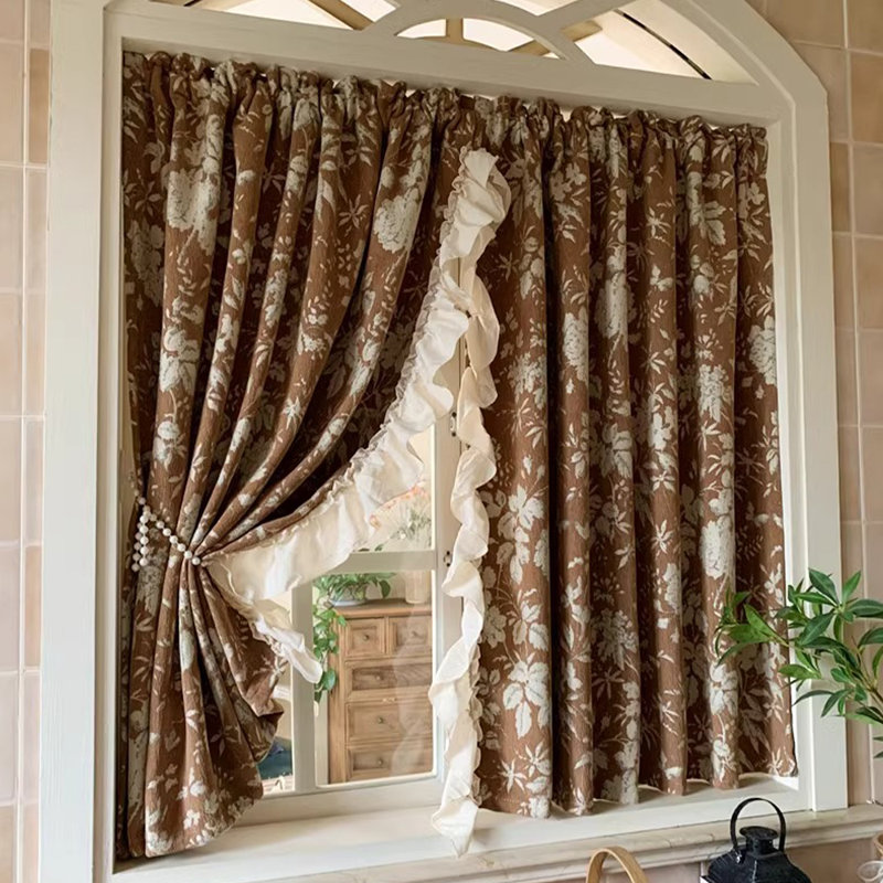 Chenille Jacquard Curtains 2 Panels, 59" W x 59" L