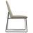 Corina Linen-Look Upholstered Dining Chair with Sled-Style Metal Base in Contemporary Style (Set of 2)-451712979