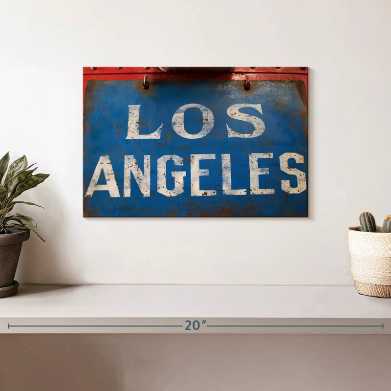 Enseigne rétro Sirci Los Angeles, H 8 po x l 12 po