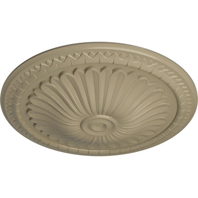Endurathane Alexa Ceiling Medallion, 15"OD x 1 3/4"P (Fits Canopies up to 3"), Hand-Painted Gobi Desert Finish