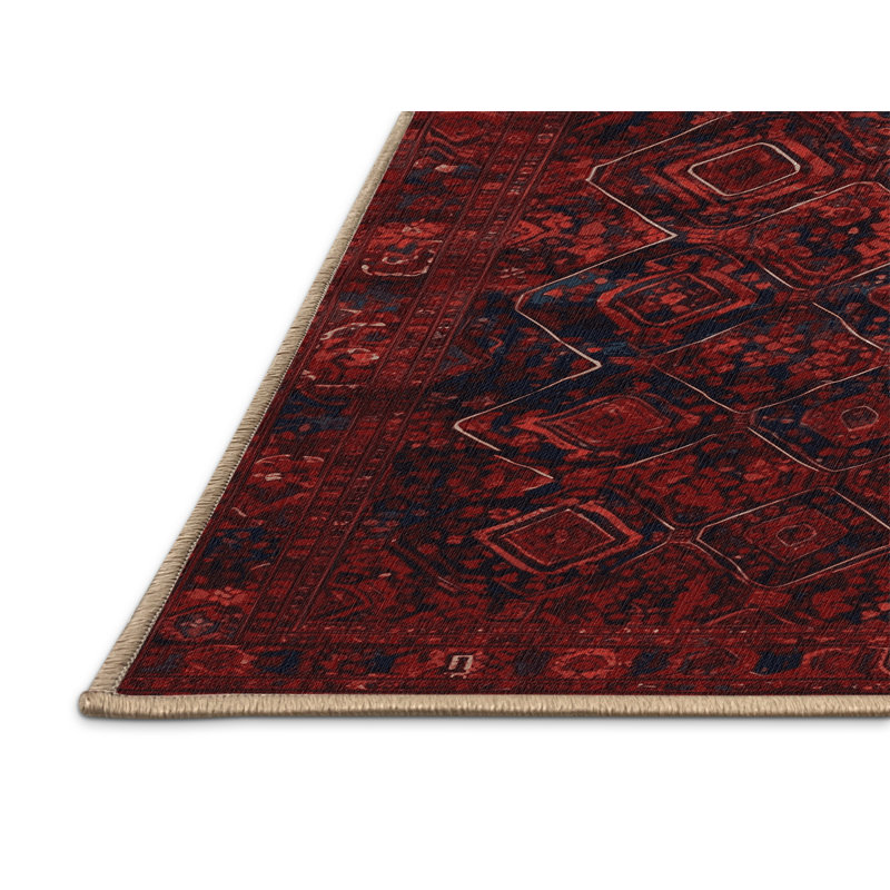 Tapis brun turc lavable à la machine, Carré 5 pi