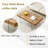 43.3"x23.6" Wood texture sticker MDF Coffee Table with Tempered glass legs.Suitable for Living Room.It can be used not only as a coffee table but also as a side table or display stand.