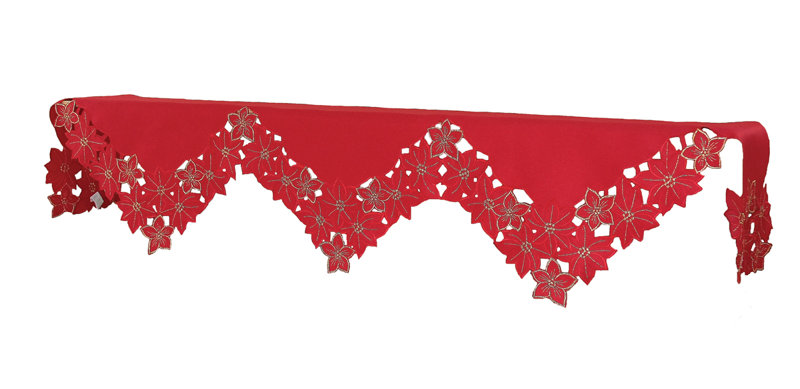 Écharpe festive en poinsettia
