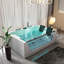 Baignoire à jets hydromassage autoportante à DEL 71 po avec spa moderne