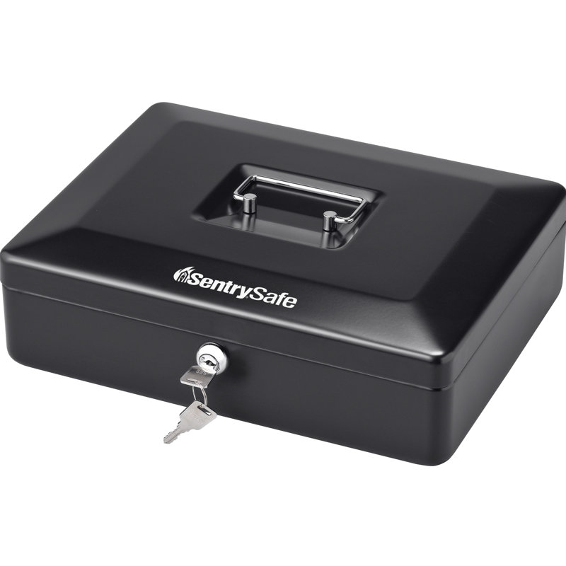  Coffre-fort en acier avec serrure à clé 0,21 pi³ SentrySafe, 3.7" H x 11.8" W x 9.3" D