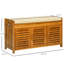 Banc de rangement pour chaussures avec cadre - Coussin de hall d'entrée, 3 portes, compartiment caché, structure moderne brune, assise polyvalente et polyvalente, option de rangement
