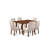 Finty 6 - Person Solid Wood Solid Wood Top Four Leg Dining Set