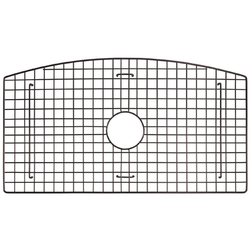 Grille d'évier 28 po x 15,25 po, Noir mat