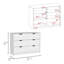 Commode 4 tiroirs blanche avec 2 armoires de rangement | Idée de cadeau
