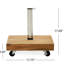 Base de parasol en acier inoxydable de 17,29 po x 16,72 po