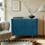 Armoire de rangement ovale avec rangement à 4 portes et bord arrondi