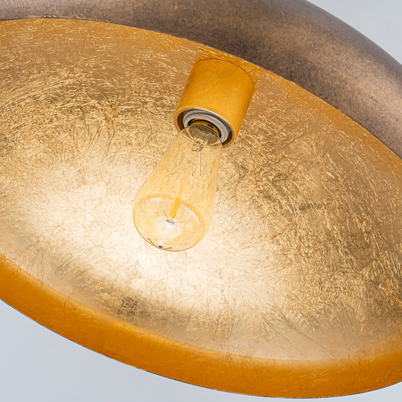 1-Light Dome Single Pendant, Antique Gold