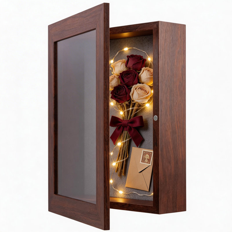 Cadre de rangement Shadow Box, Brun, 8,5 po x 11 po