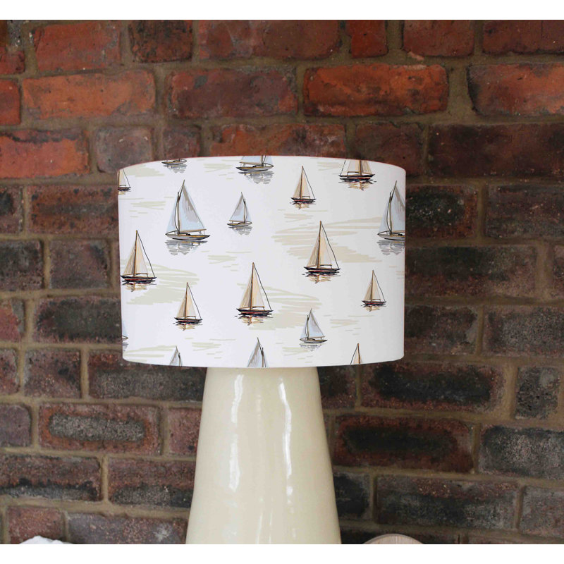 Cotton Drum Lamp Shade ( Uno ), 22cm H x 25cm W x 25cm D