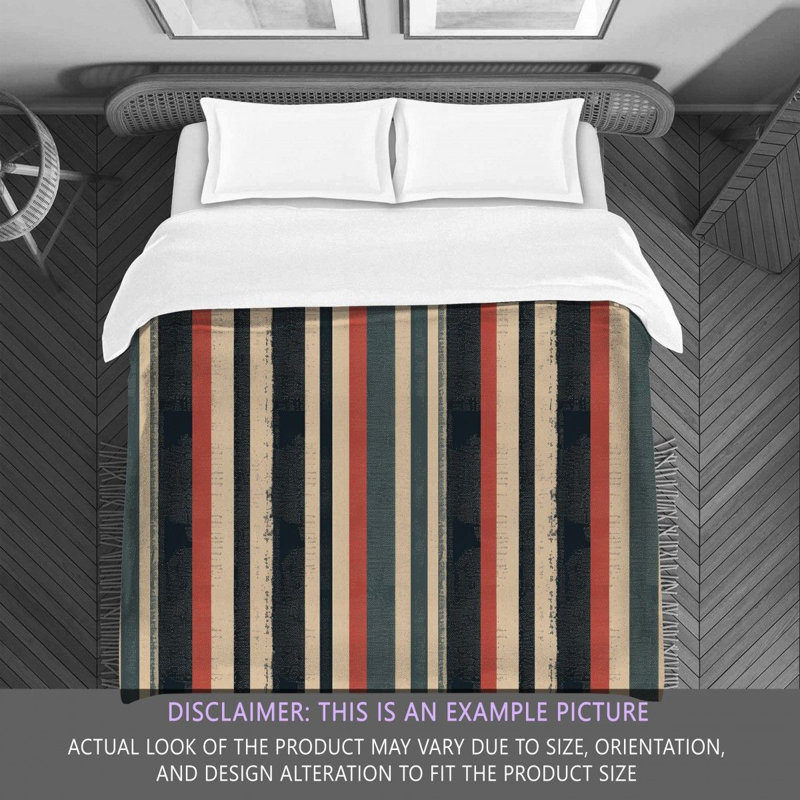 Vertical Striped Bedding, Queen Comforter