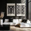 Ensemble de 2 motifs tribaux modernes en noir-813419848-813419853