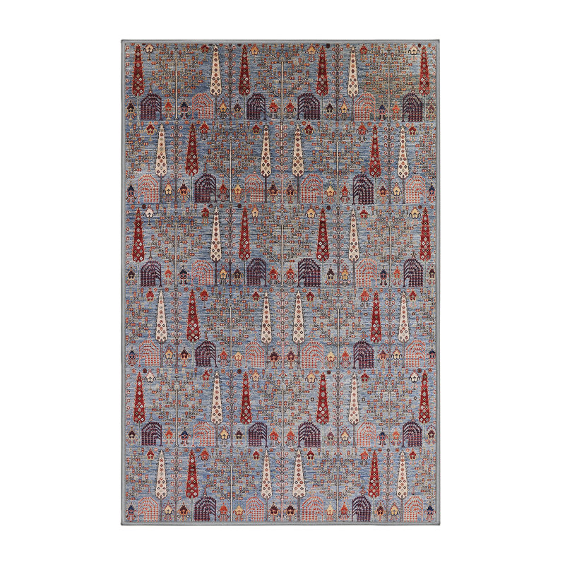 Tapis beige / rouge / bleu Rotherhithe, Rectangle 5 pi x 7 pi
