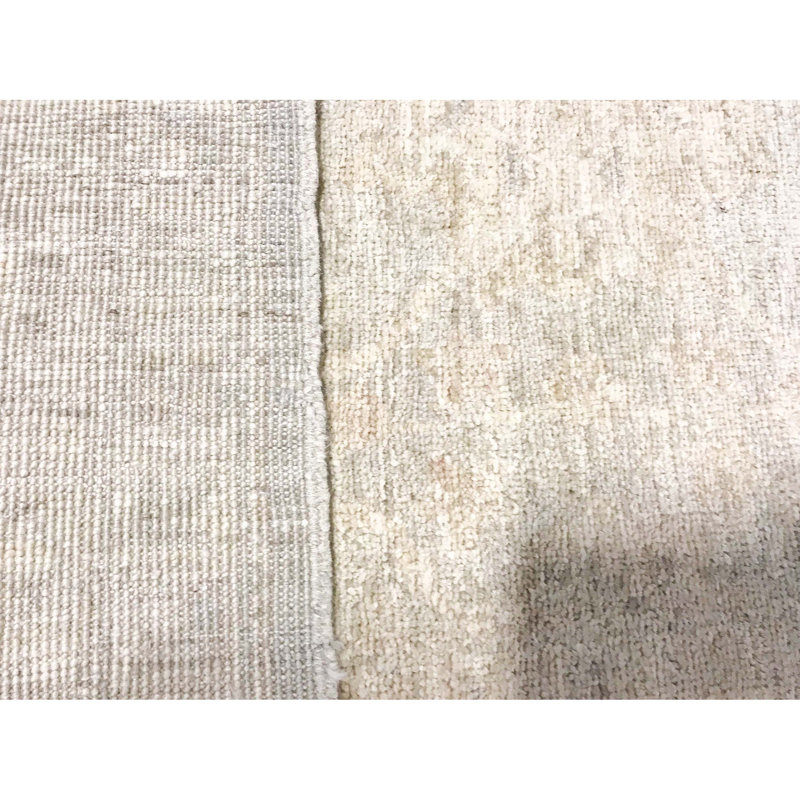 Tapis beige noué à la main de haute qualité