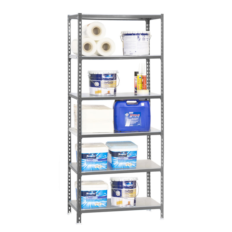 90cm W Steel Height -Adjustable Shelving Unit, 250cm H x 90cm W x 50cm D