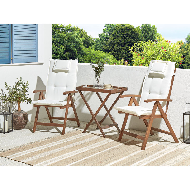 Copeland 2 - Person Garden Lounge Set with Cushions, White